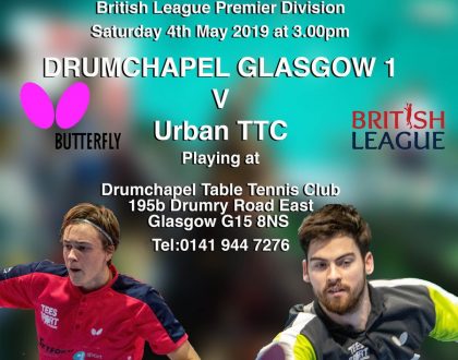 British Premier League Drumchapel V Urban TTC